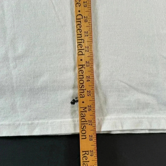 Chaps Mens White Size XL Short Sleeve Collared Polo Shirt Fishbone Print - Picture 10 of 11